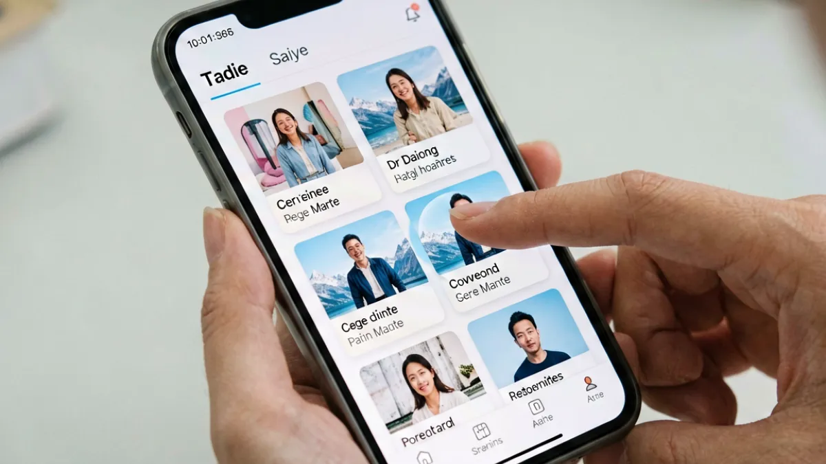 黄91内容分类页面截图，用户用手指滑动浏览不同标签下的内容列表